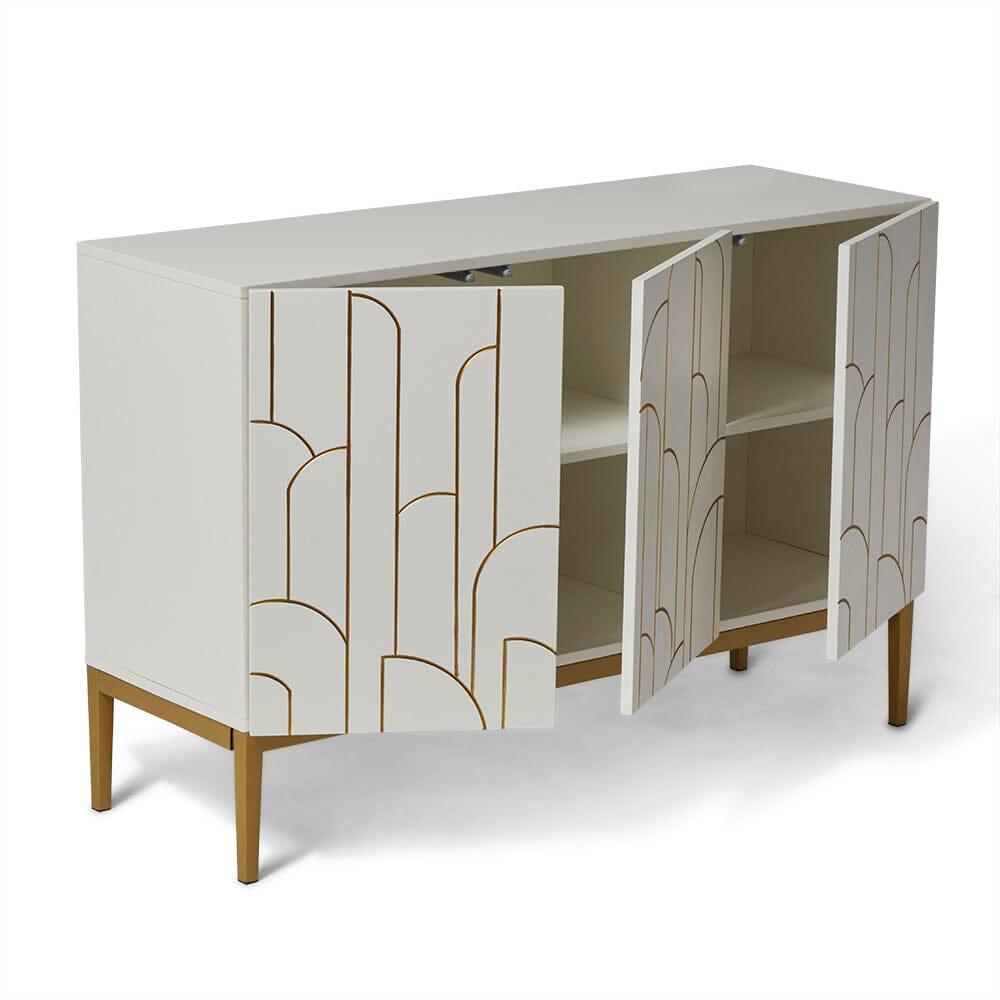 Gatsby 3 Door Sideboard - Snow White