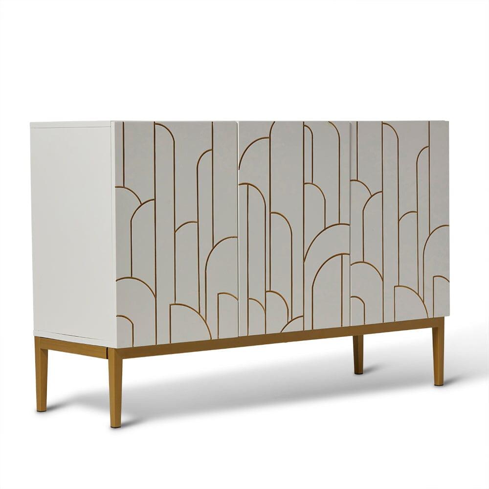 Gatsby 3 Door Sideboard - Snow White