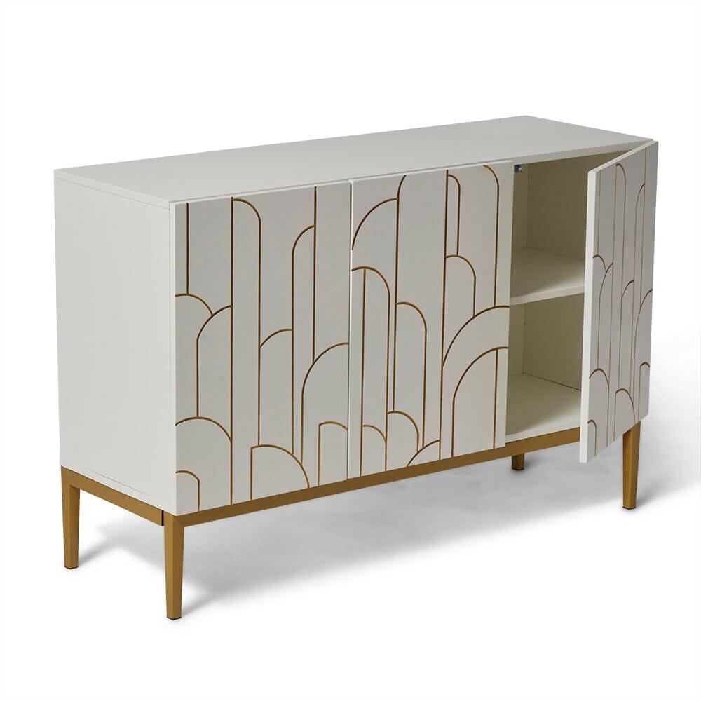 Gatsby 3 Door Sideboard - Snow White