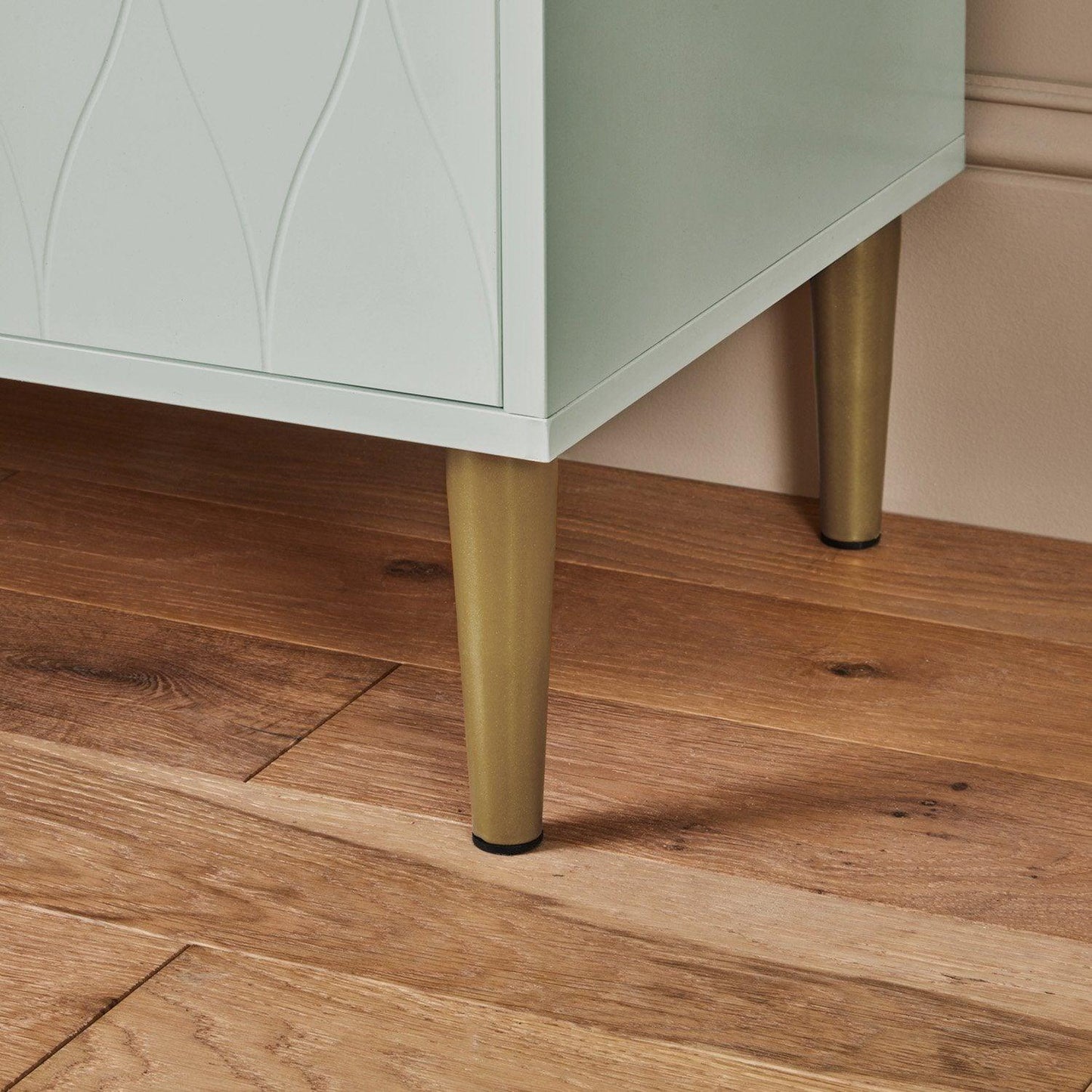 Gloria 2 Door Small Sideboard - Sage & Brass Legs