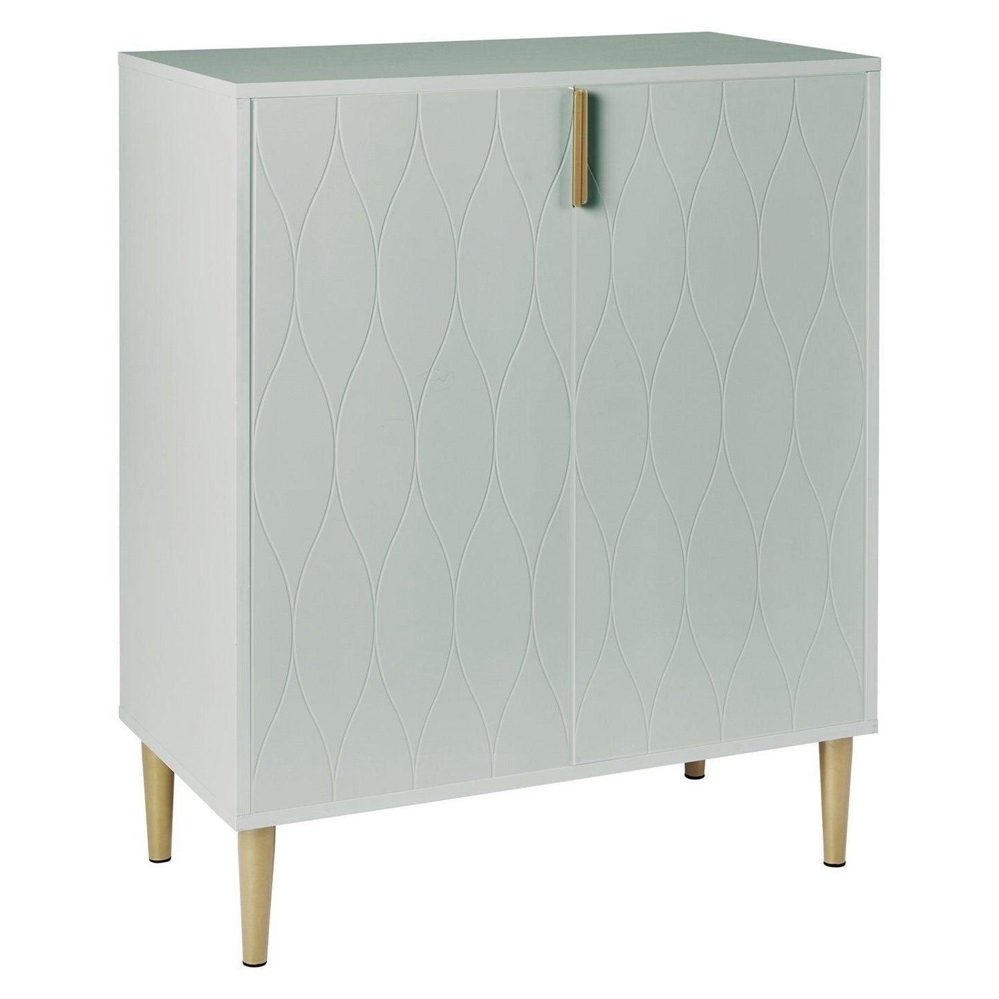 Gloria 2 Door Small Sideboard - Sage & Brass Legs