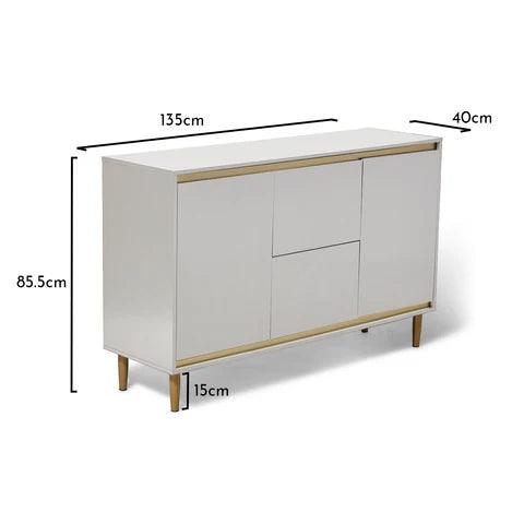 Iliana 2 Door Small Sideboard - Snow White