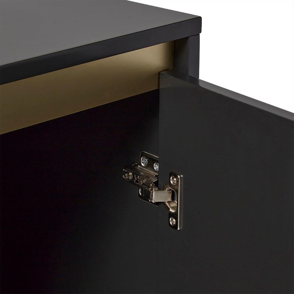 Iliana 2 Door Small Sideboard - Charcoal Grey & Gold Legs