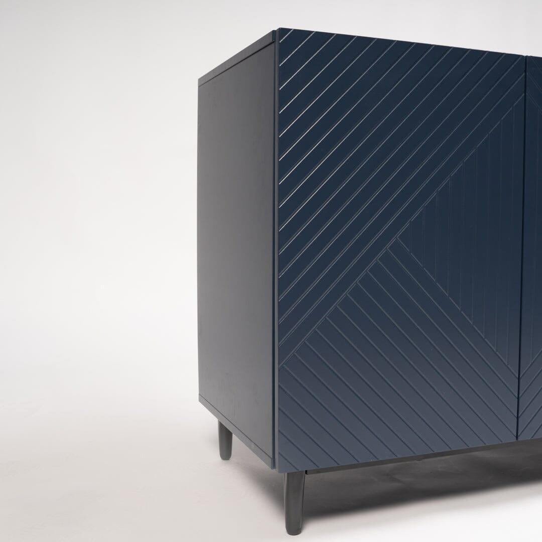 Jack 3 Door Large Sideboard - Geometric Blue