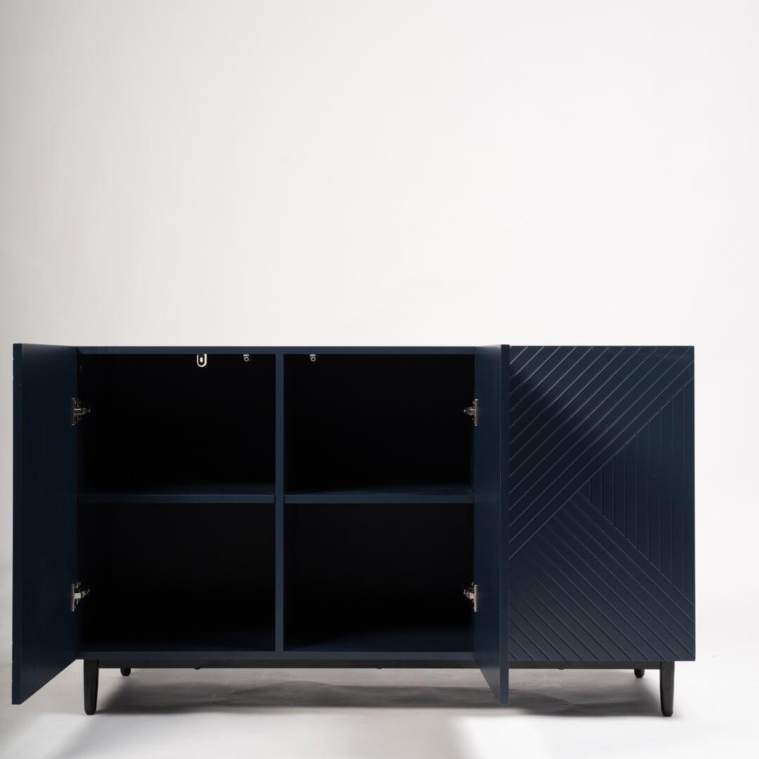 Jack 3 Door Large Sideboard - Geometric Blue