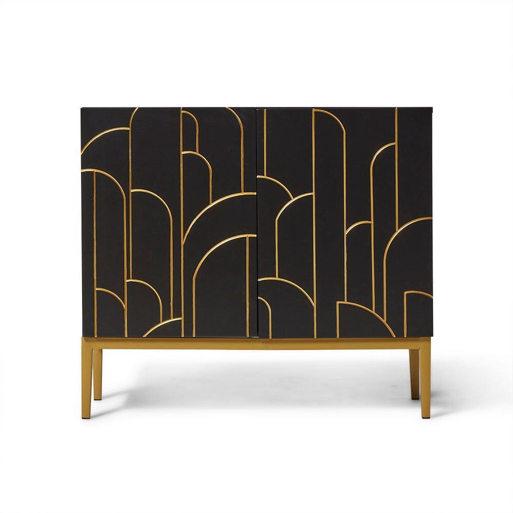 Gatsby 2 Door Small Sideboard - Noir Black