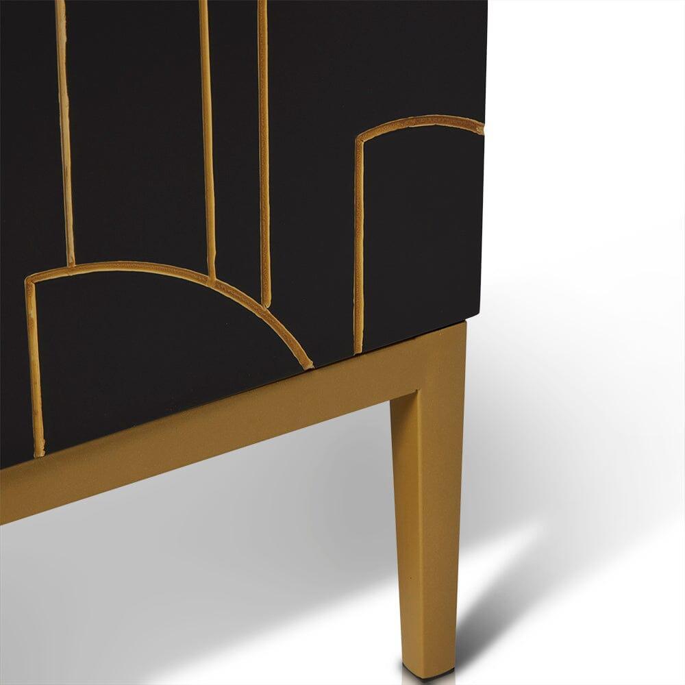 Gatsby 2 Door Small Sideboard - Noir Black